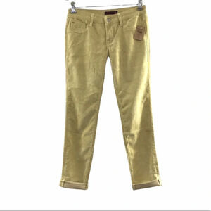 Cult Of Individuality‎ Teaser Crop Pants Yellow Corduroy Womens 26 Lemon Wash